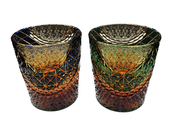 Amber Crystal Rock Glass CHANGE