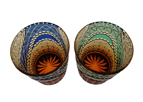 Amber Crystal Rock Glass CHANGE
