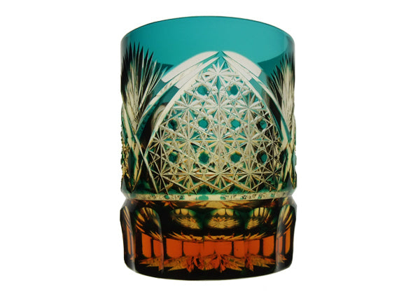 Edo-kiriko cut and faceted glass