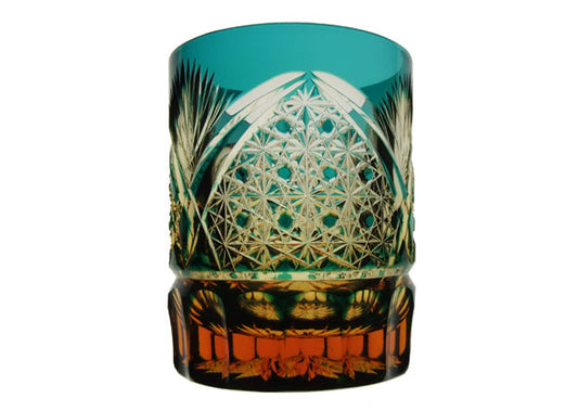 Edo-kiriko cut and faceted glass