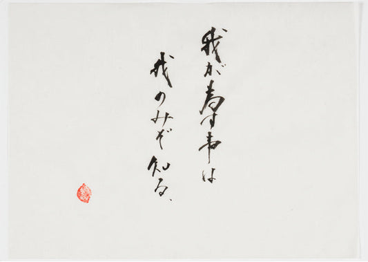 書道作品 「我為すことは我のみぞ知る」