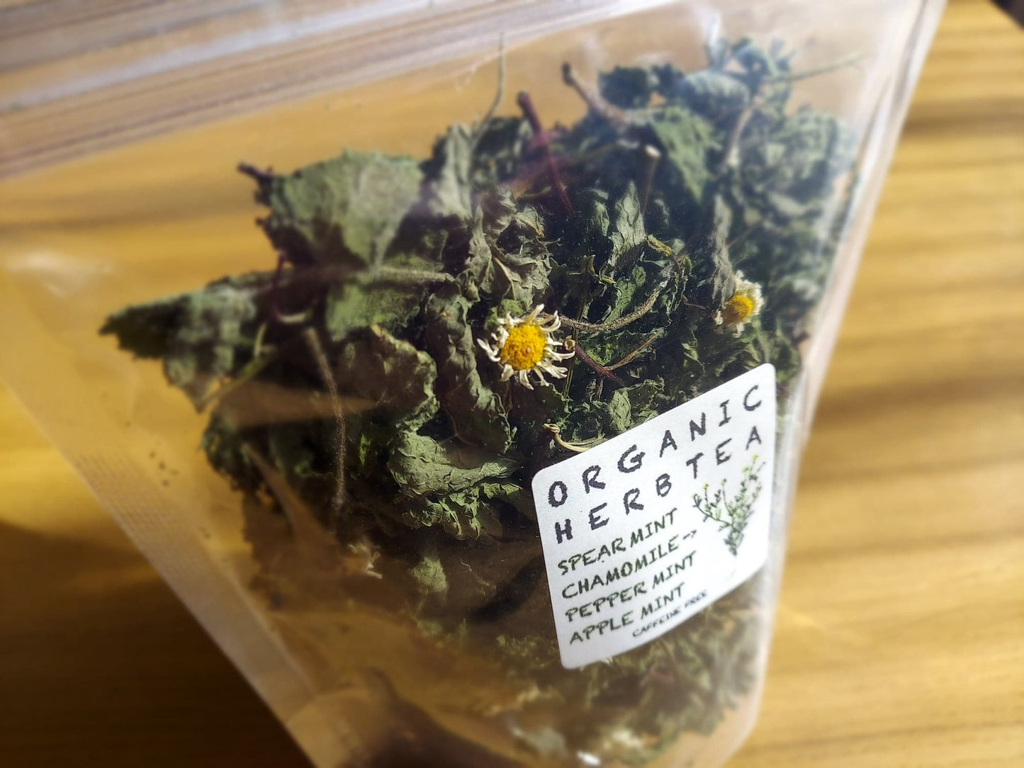 Organic herbal tea grown in snow country